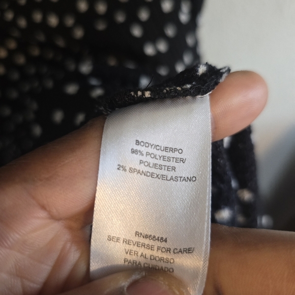 Sandra Darren Dress Womens 16W Plus Black White Long Sleeve Flowy Tiered Summer - Picture 7 of 12